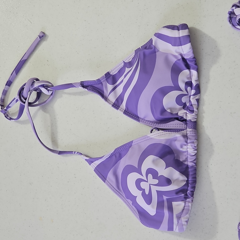 Purple Patterned Bikini Set - Picture 2 of 6